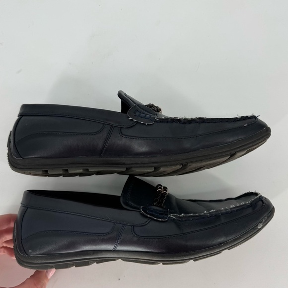 Madden Navy Blue Slip On Loafers - Picture 4 of 9